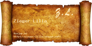 Zieger Lilla névjegykártya